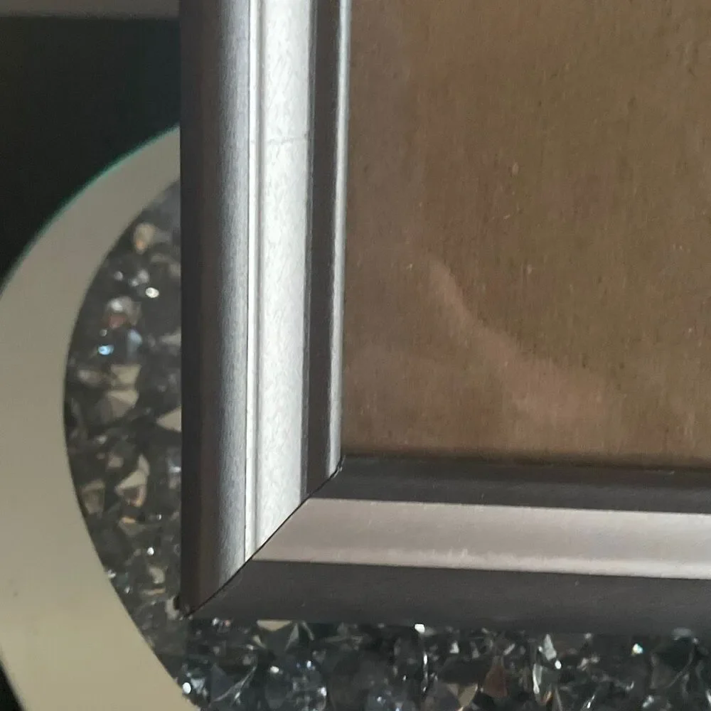 Simple silver metal picture frame standing and wall mountable 8x10 inches
